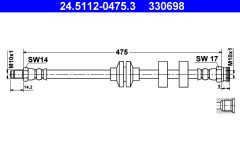 ATE 24.5112-0475.3 — Тормозной шланг