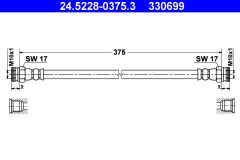 ATE 24.5228-0375.3 — Тормозной шланг