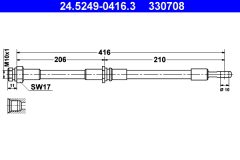 ATE 24.5249-0416.3 — Тормозной шланг