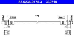 ATE 83.6236-0175.3 — Тормозной шланг