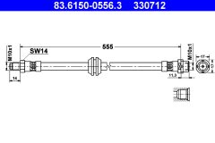 ATE 83.6150-0556.3 — Тормозной шланг