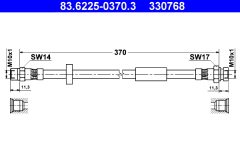 ATE 83.6225-0370.3 — Тормозной шланг