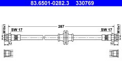 ATE 83.6501-0282.3 — Тормозной шланг