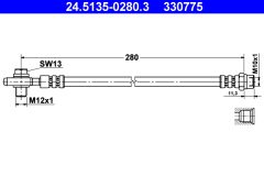ATE 24.5135-0280.3 — Тормозной шланг