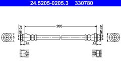 ATE 24.5205-0205.3 — Тормозной шланг