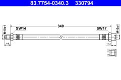 ATE 83.7754-0340.3 — Тормозной шланг