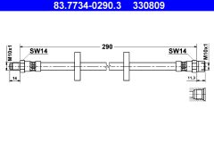 ATE 83.7734-0290.3 — Тормозной шланг