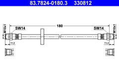 ATE 83.7824-0180.3 — Тормозной шланг