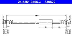 ATE 24.5251-0465.3 — Furtun de frână