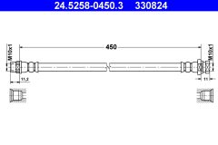 ATE 24.5258-0450.3 — Furtun de frână