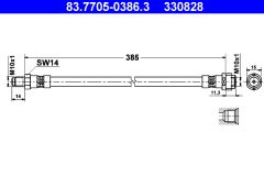 ATE 83.7705-0386.3 — Тормозной шланг