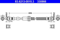 ATE 83.6213-0515.3 — Тормозной шланг