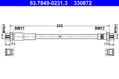 ATE 83.7849-0231.3 — Тормозной шланг