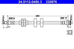 ATE 24.5112-0490.3 — Тормозной шланг