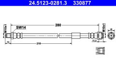 ATE 24.5123-0281.3 — Тормозной шланг
