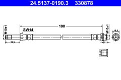 ATE 24.5137-0190.3 — Тормозной шланг