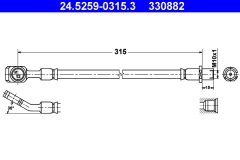 ATE 24.5259-0315.3 — Тормозной шланг