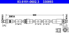 ATE 83.6151-0602.3 — Тормозной шланг