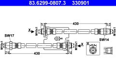 ATE 83.6299-0807.3 — Тормозной шланг