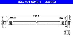 ATE 83.7101-9219.3 — Тормозной шланг