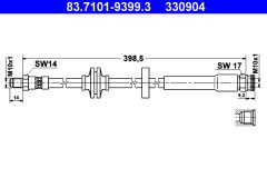ATE 83.7101-9399.3 — Furtun de frână