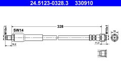 ATE 24.5123-0328.3 — Тормозной шланг