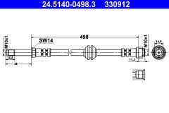 ATE 24.5140-0498.3 — Тормозной шланг