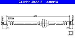 ATE 24.5111-0455.3 — Furtun de frână