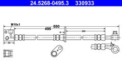 ATE 24.5268-0495.3 — Furtun de frână