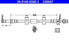 ATE 24.5140-0240.3 — Тормозной шланг