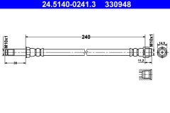 ATE 24.5140-0241.3 — Тормозной шланг