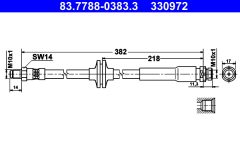 ATE 83.7788-0383.3 — Furtun de frână