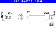 ATE 24.5119-0477.3 — Тормозной шланг