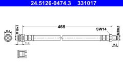 ATE 24.5126-0474.3 — Тормозной шланг
