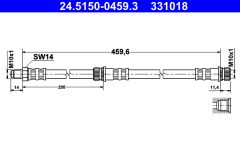 ATE 24.5150-0459.3 — Furtun de frână