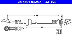 ATE 24.5291-0425.3 — Тормозной шланг