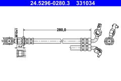 ATE 24.5296-0280.3 — Furtun de frână