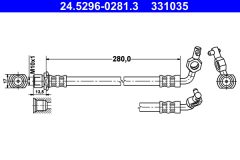 ATE 24.5296-0281.3 — Furtun de frână