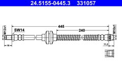 ATE 24.5155-0445.3 — Furtun de frână