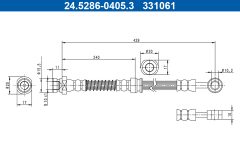 ATE 24.5286-0405.3 — Furtun de frână