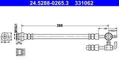 ATE 24.5288-0265.3 — Тормозной шланг