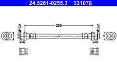 ATE 24.5261-0255.3 — Furtun de frână