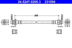 ATE 24.5247-0205.3 — Furtun de frână