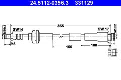 ATE 24.5112-0356.3 — Тормозной шланг