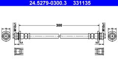 ATE 24.5279-0300.3 — Тормозной шланг
