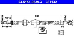 ATE 24.5151-0639.3 — Тормозной шланг