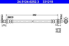ATE 24.5124-0252.3 — Furtun de frână