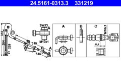 ATE 24.5161-0313.3 — Тормозной шланг