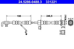 ATE 24.5286-0488.3 — Furtun de frână