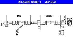 ATE 24.5286-0489.3 — Furtun de frână